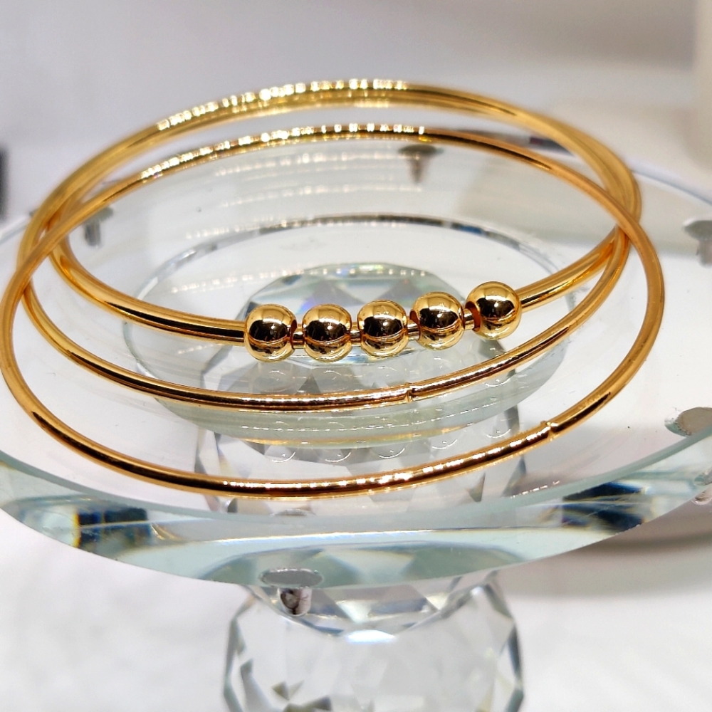 Beaded 3 Bangle Bracelet